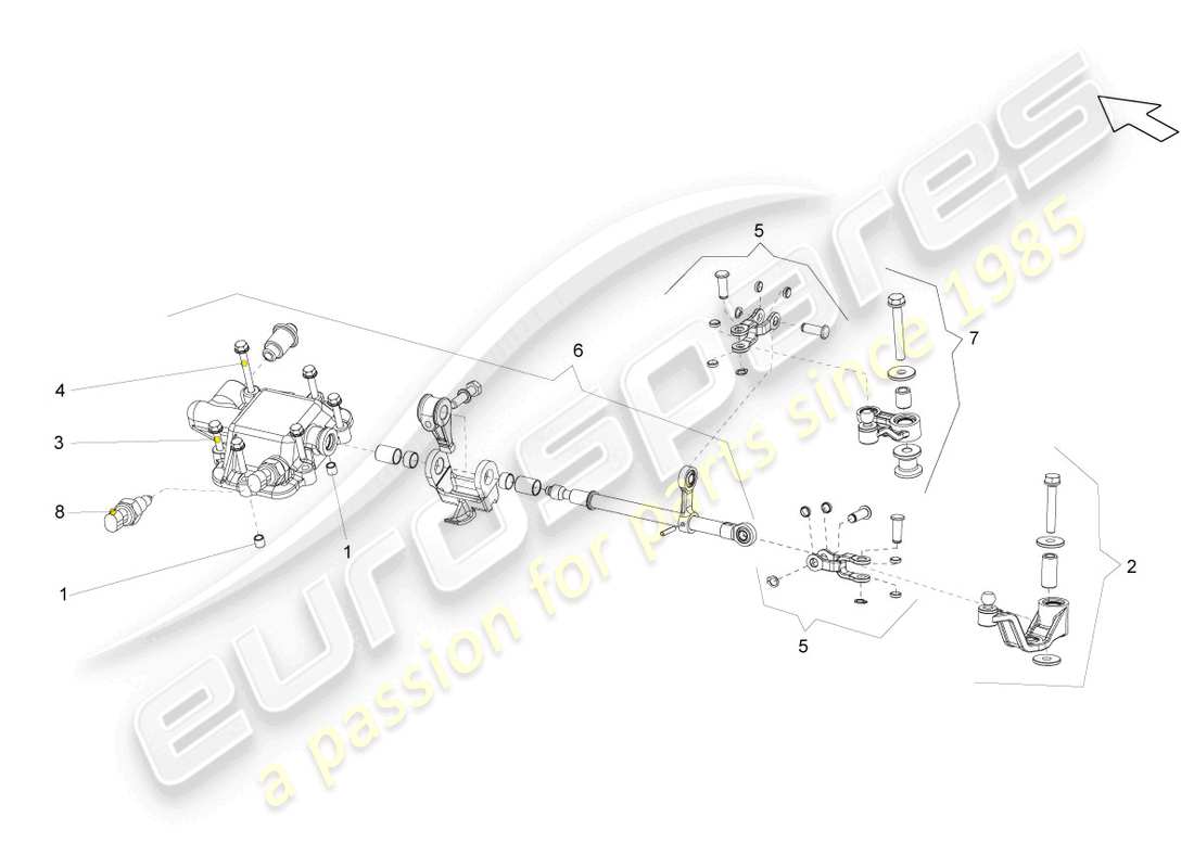 lamborghini gallardo coupe (2004) diagrama de piezas de la unidad de interrupción