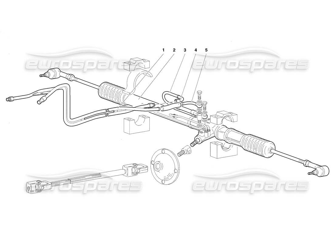 lamborghini diablo sv (1998) diagrama de piezas de dirección (válido para gb - noviembre 1998)