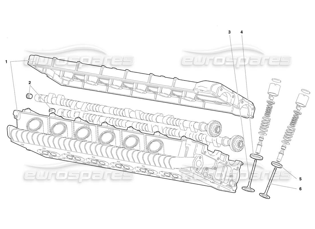 lamborghini diablo se30 (1995) diagrama de piezas de la culata izquierda (válido para suiza - enero 1995)