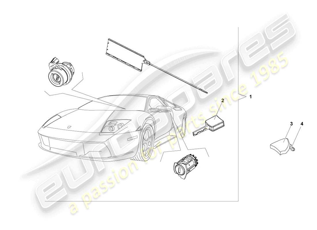 lamborghini lp640 coupe (2009) cilindros de bloqueo diagrama de piezas