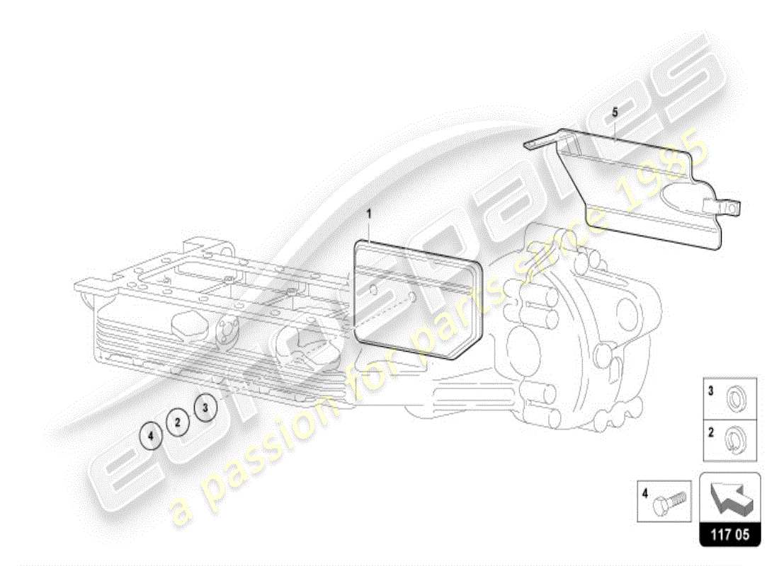 lamborghini diablo vt (1995) cárter de aceite diagrama de piezas