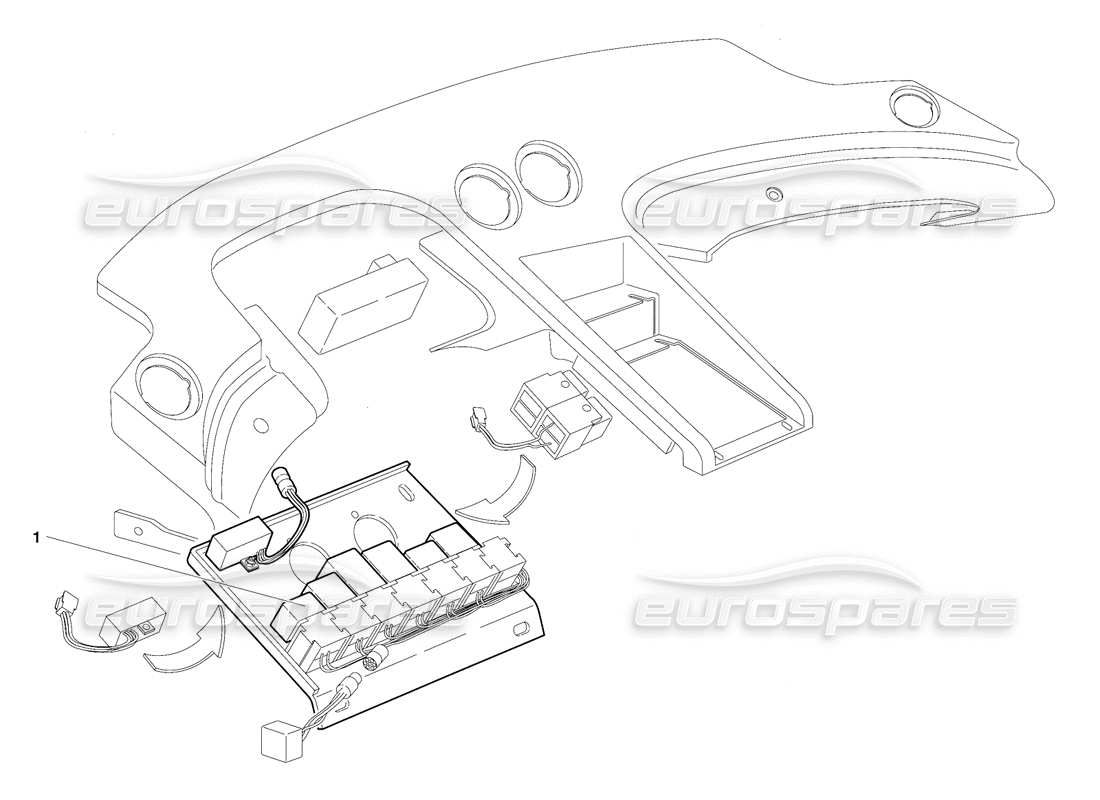 lamborghini diablo (1991) diagrama de piezas del sistema eléctrico (válido para la versión de ee. uu.: 1991 de septiembre)