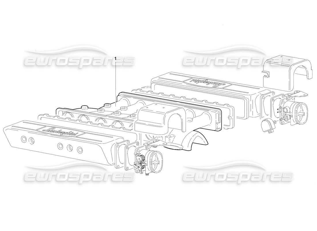 lamborghini diablo se30 (1995) diagrama de piezas del colector de admisión (válido para canadá, 1995 de enero)