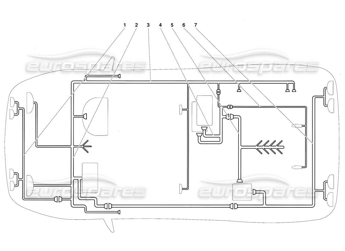 lamborghini diablo (1991) sistema eléctrico (válido para la versión de australia - octubre 1991) diagrama de piezas