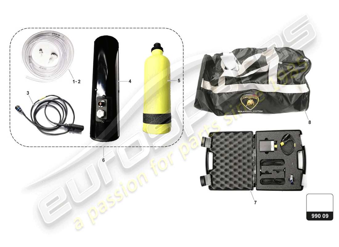 lamborghini gt3 evo (2018) diagrama de piezas opcional