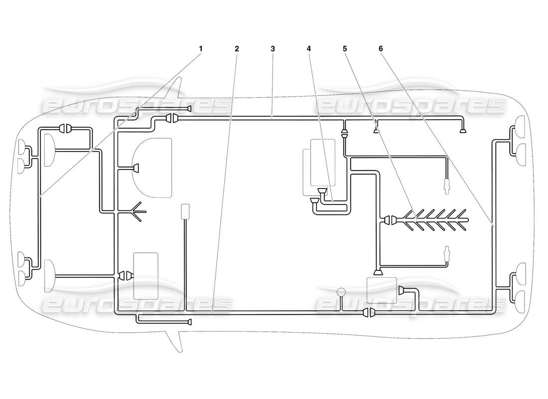 lamborghini diablo se30 (1995) sistema eléctrico (válido para versión rh d. - enero 1995) diagrama de piezas