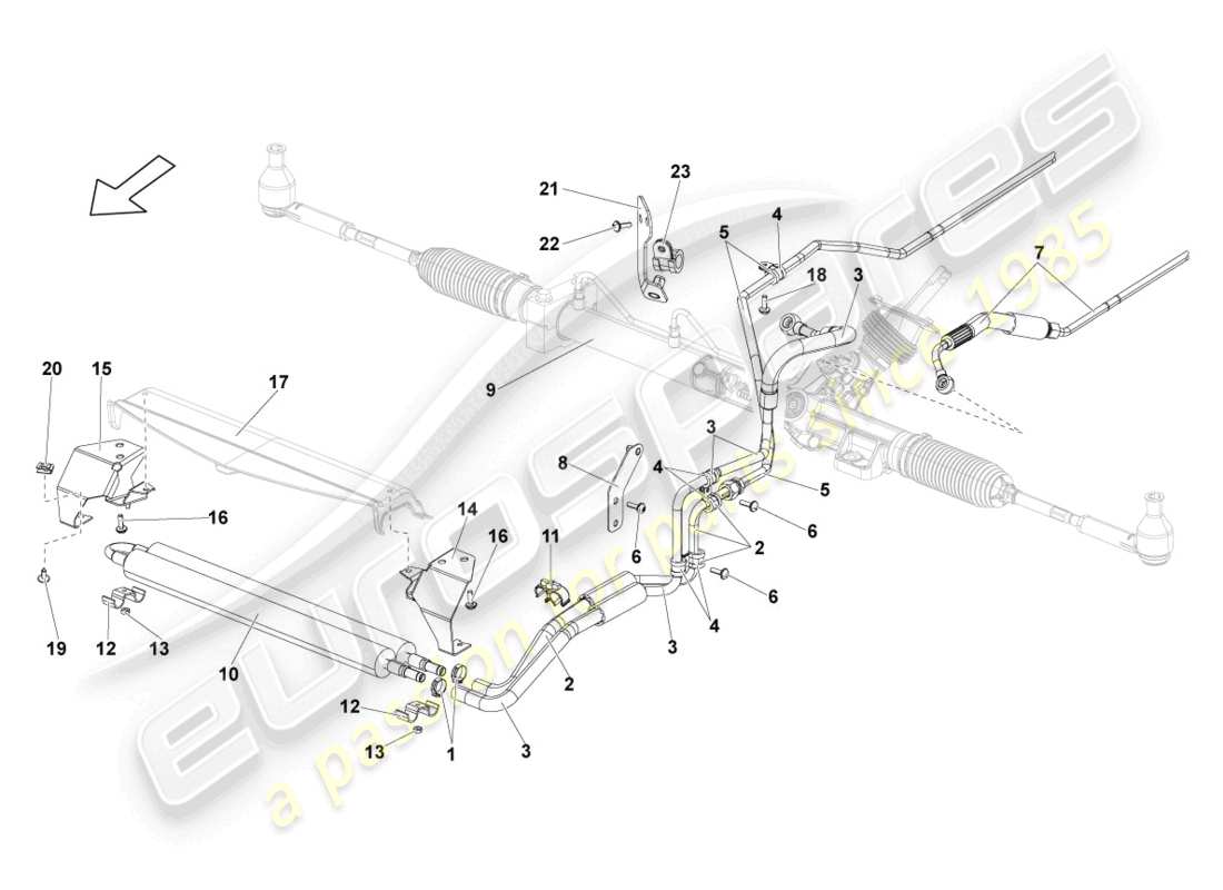 lamborghini blancpain sts (2013) diagrama de piezas del enfriador de aceite