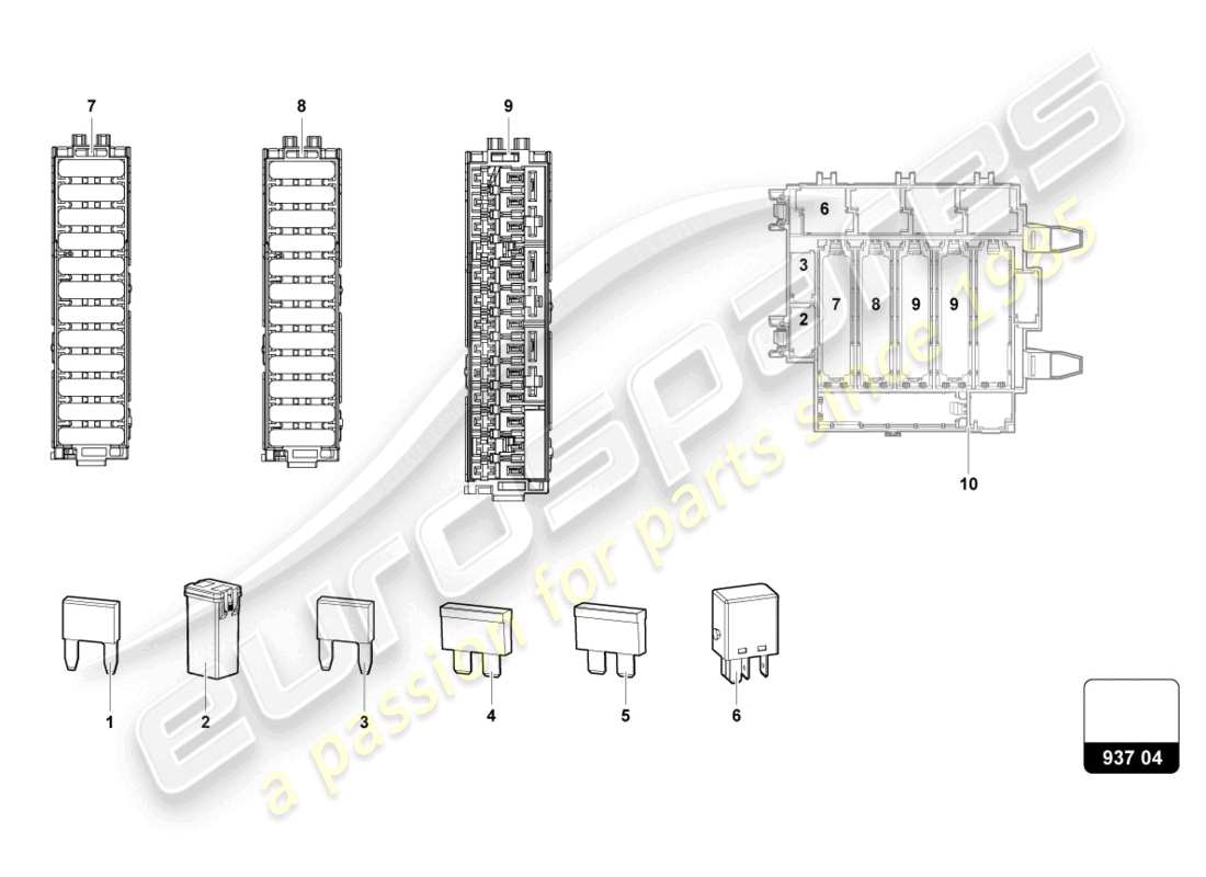 lamborghini urus (2019) fusibles diagrama de piezas