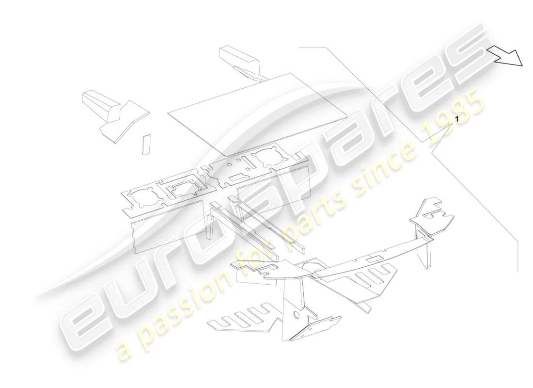 lamborghini gallardo coupe (2007) 1 juego de aisladores diagrama de piezas