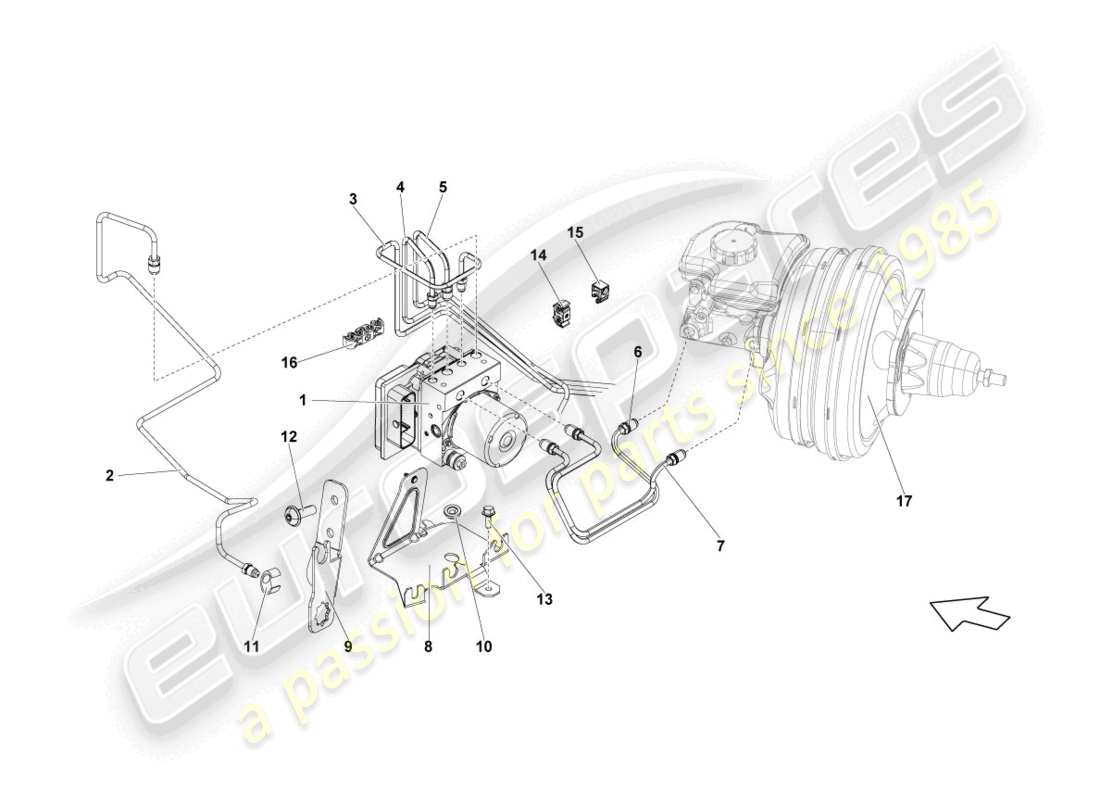 lamborghini lp570-4 spyder performante (2011) unidad abs diagrama de piezas