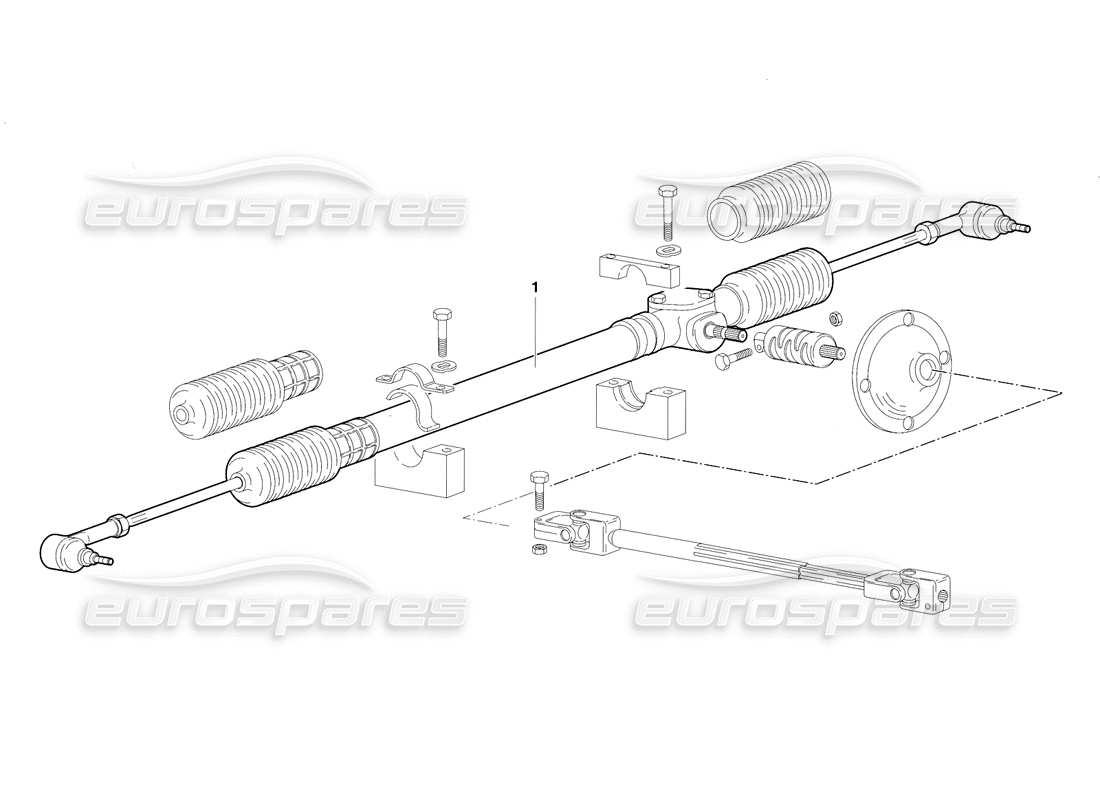 lamborghini diablo se30 (1995) diagrama de piezas de dirección (válido para la versión rh d. - enero 1995)