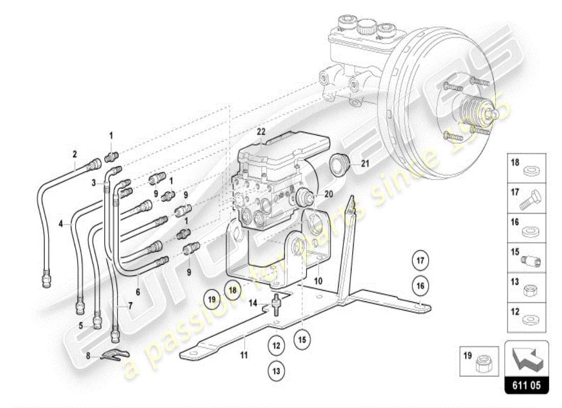 lamborghini diablo vt (1999) ecu abs diagrama de piezas