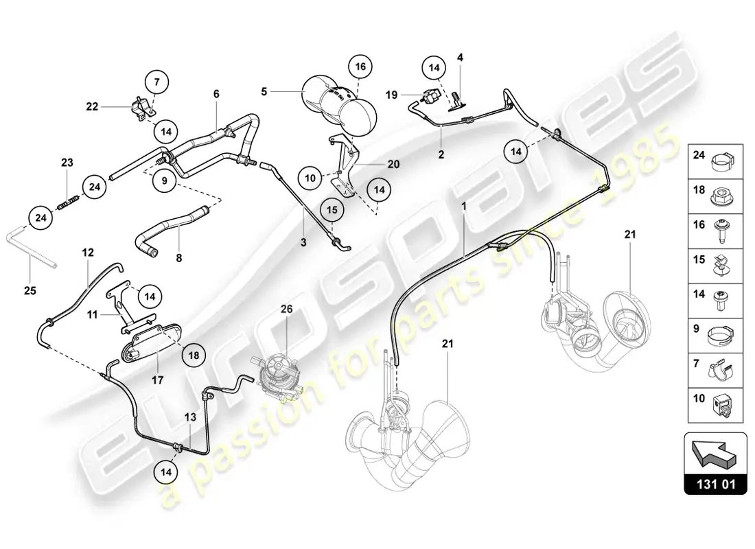 lamborghini lp720-4 coupe 50 (2014) diagrama de piezas del sistema de vacío