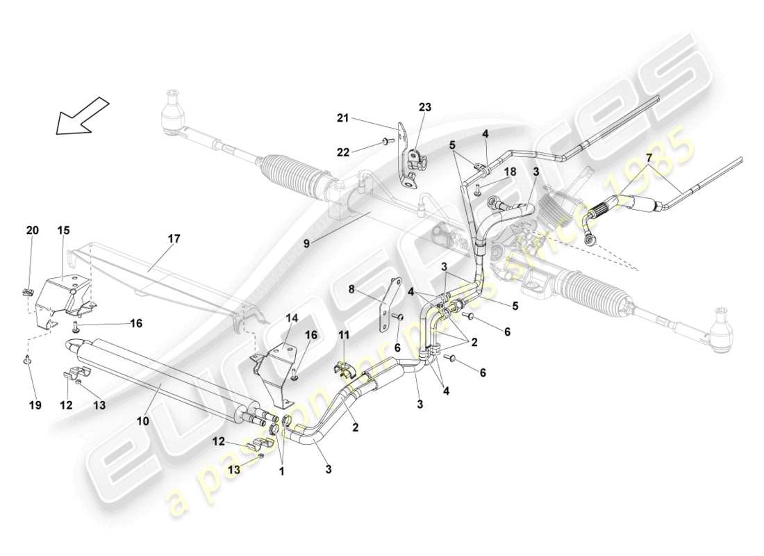 lamborghini lp560-4 spider (2013) diagrama de piezas del enfriador de aceite