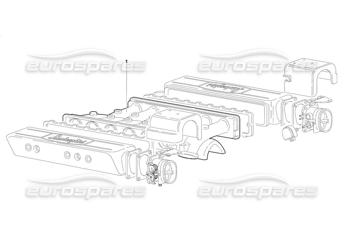 lamborghini diablo se30 (1995) diagrama de piezas del colector de admisión (válido para ee. uu., 1995 de enero)