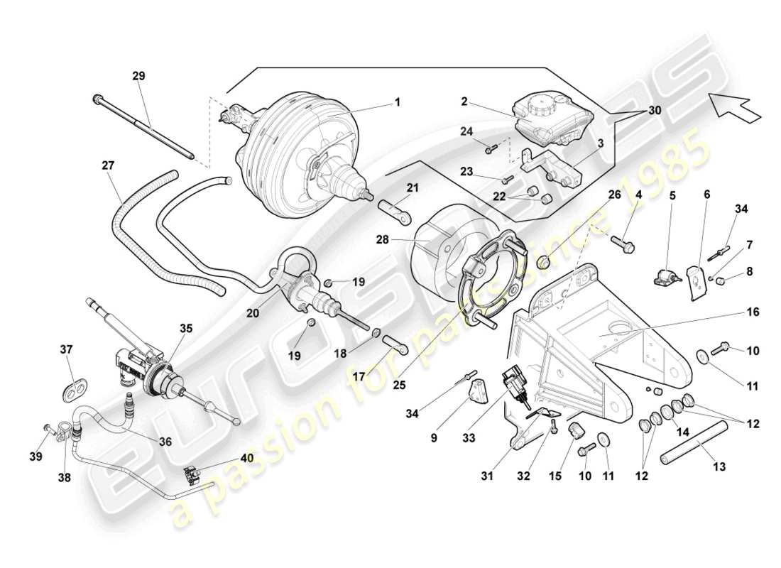 lamborghini gallardo spyder (2007) diagrama de piezas de la bomba
