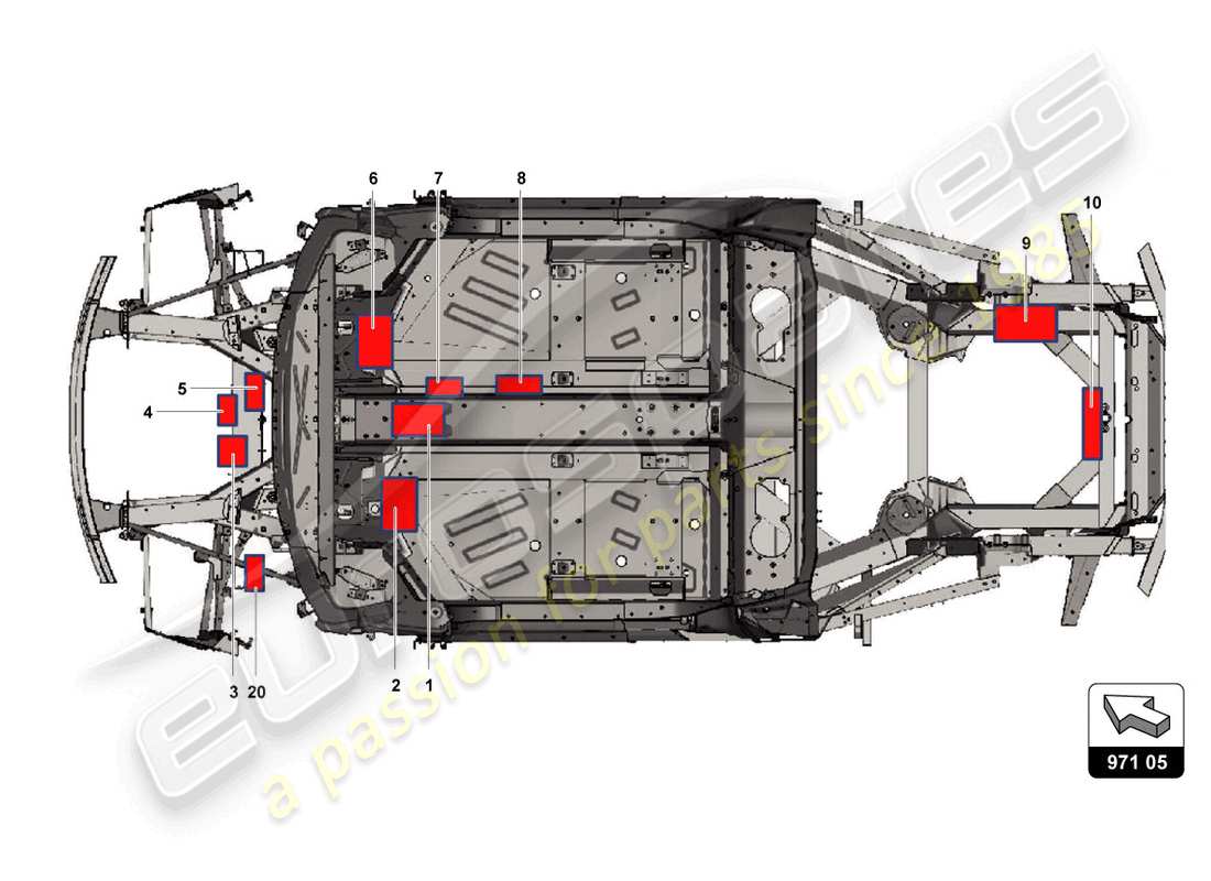lamborghini super trofeo evo 2 (2022) diagrama de piezas de la ecu y los cables de alimentación
