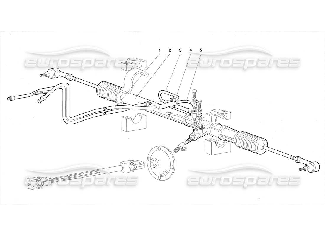 lamborghini diablo roadster (1998) diagrama de piezas de dirección (válido para reino unido 1998)