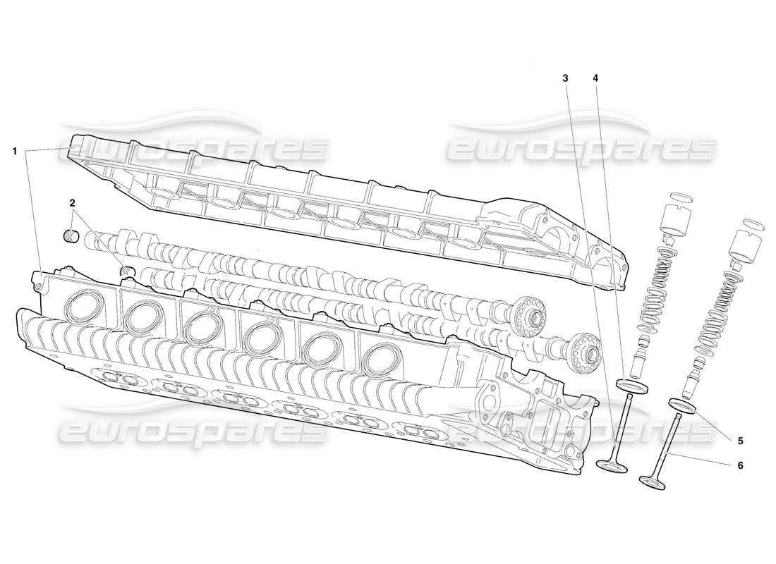 lamborghini diablo se30 (1995) diagrama de piezas de la culata izquierda (válido para ee. uu., 1995 de enero)