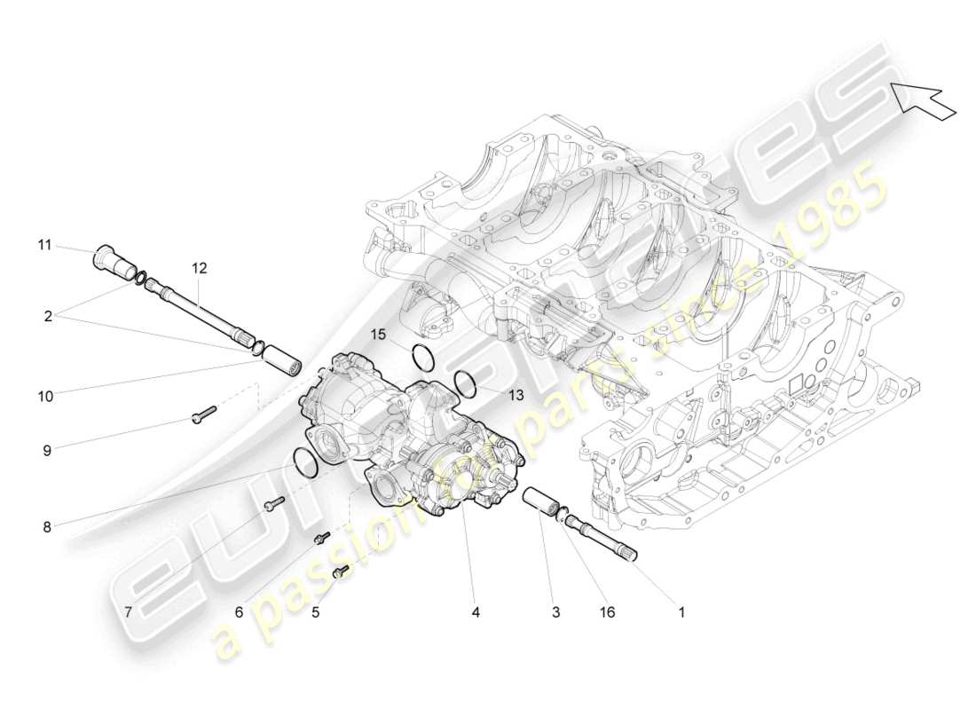 lamborghini gallardo spyder (2008) bomba de aceite diagrama de piezas