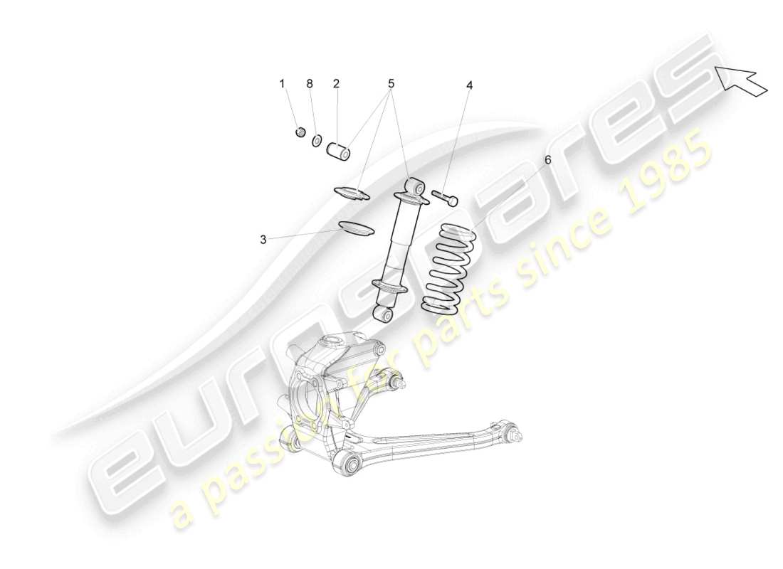 lamborghini lp560-4 coupe (2011) amortiguadores traseros diagrama de piezas