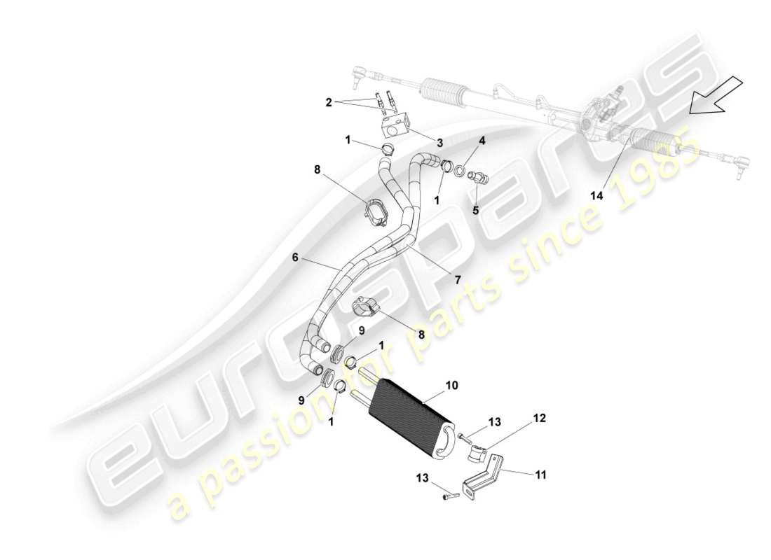 un diagrama de piezas del catálogo de piezas Lamborghini Gallardo Coupe (2006)