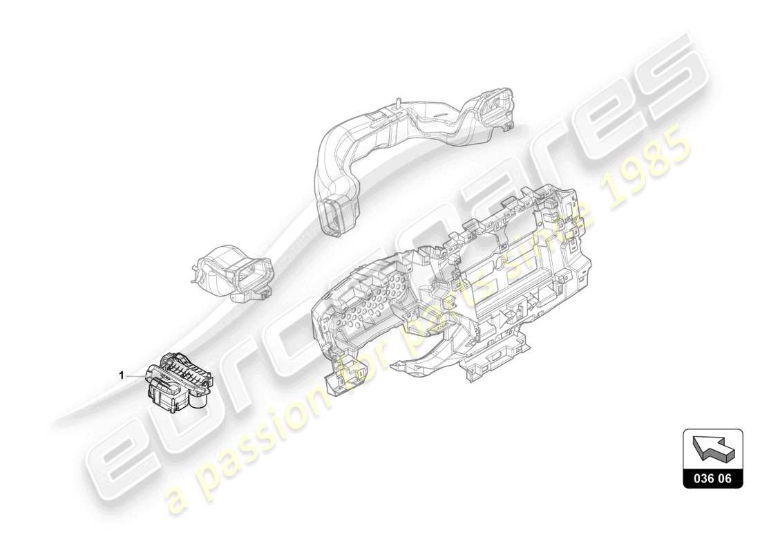 lamborghini urus s (accessories) diagrama de piezas del atomizador de perfume