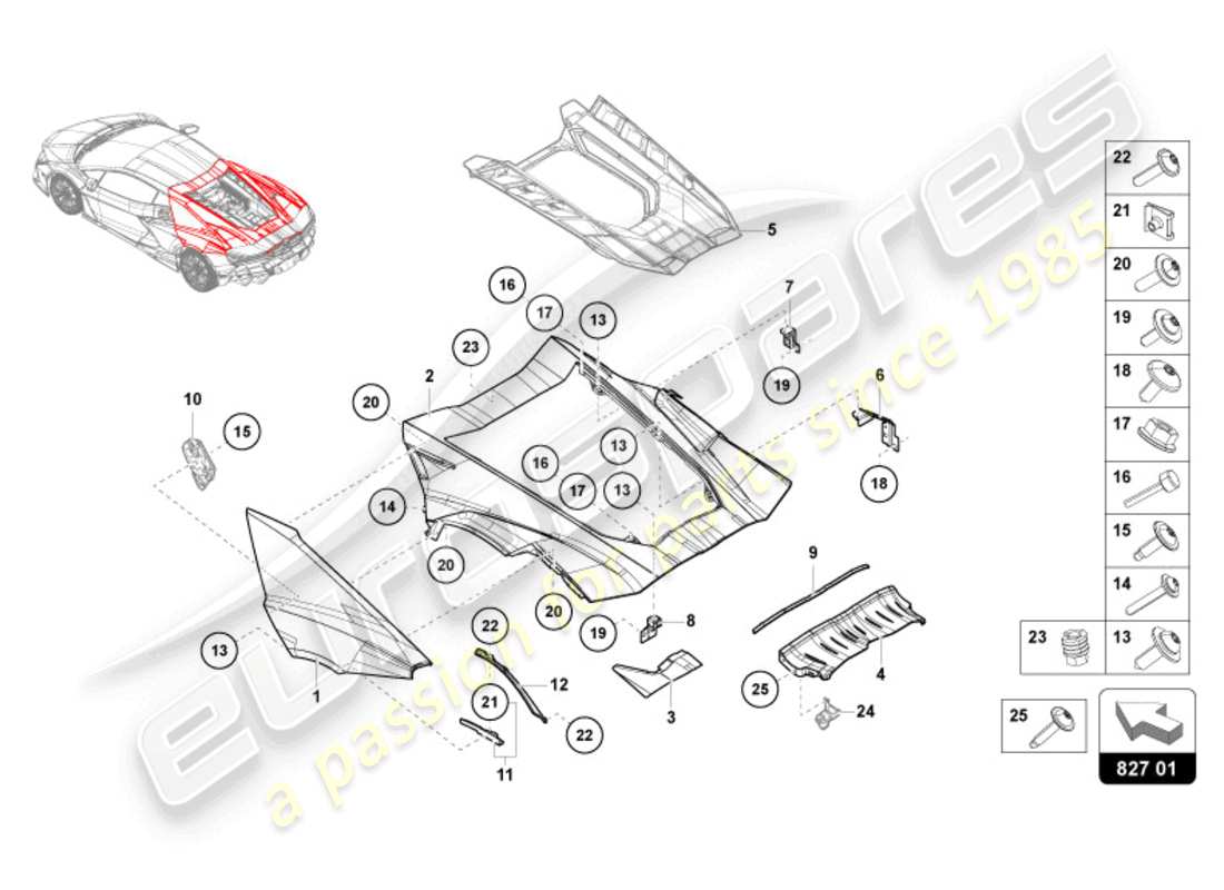 diagrama de pieza que contiene el número de pieza n10757101