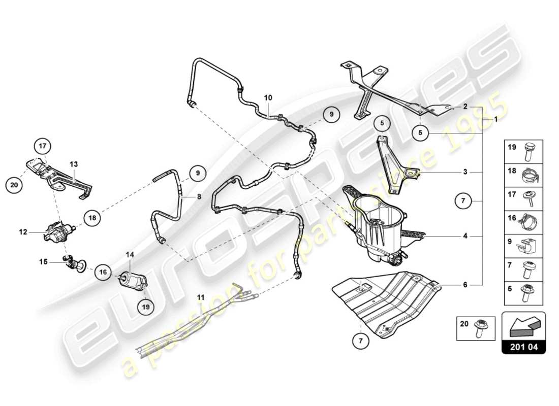 diagrama de pieza que contiene el número de pieza 4m4201782a