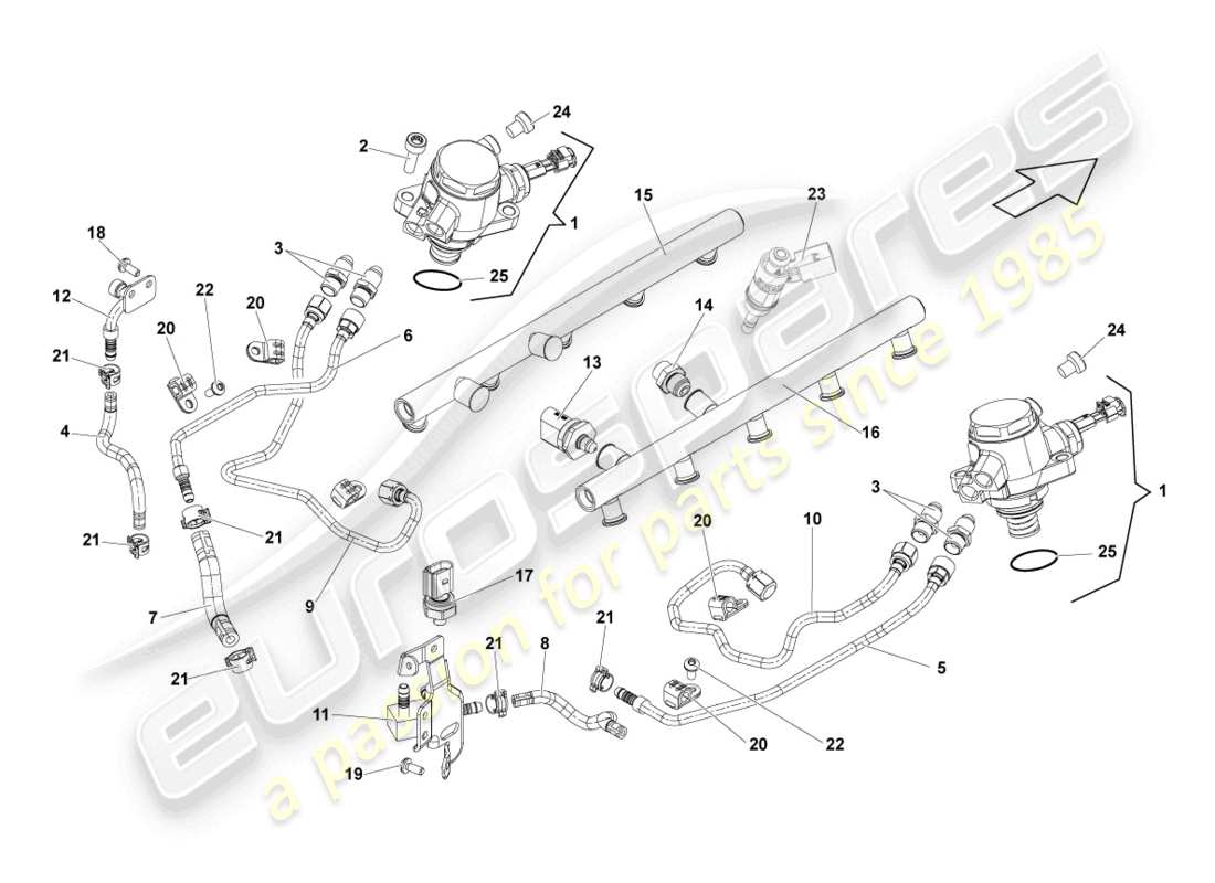 un diagrama de piezas del catálogo de piezas lamborghini lp550-2 coupe (2014)