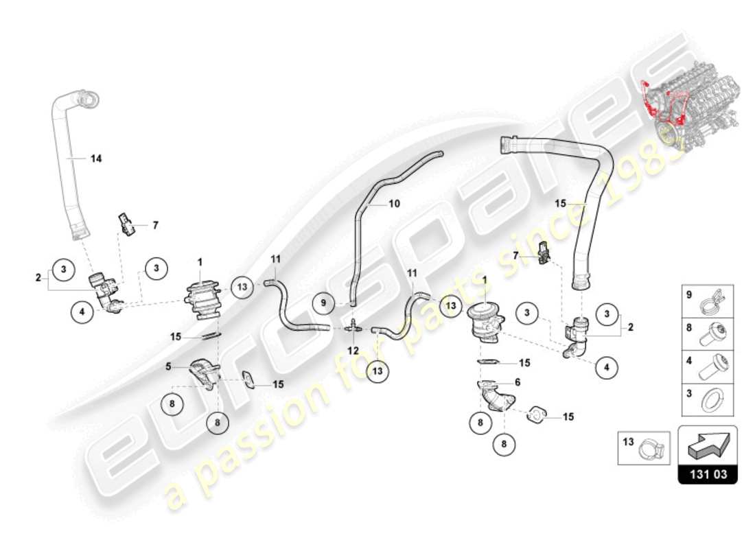 diagrama de pieza que contiene el número de pieza 06a131120d