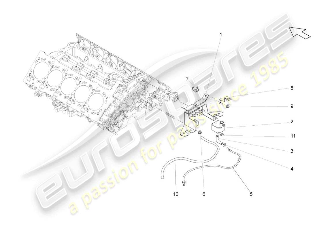 un diagrama de piezas del catálogo de piezas lamborghini gallardo coupe (2008)