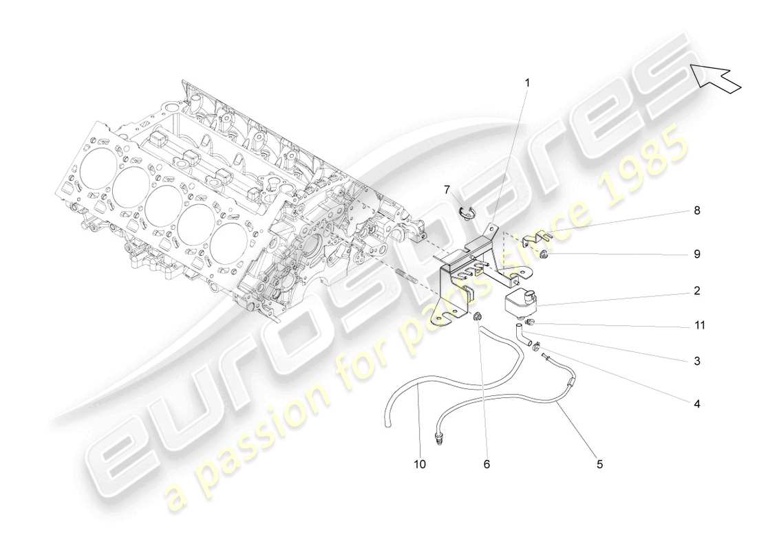 lamborghini gallardo spyder (2006) diagrama de piezas del sensor de advertencia de emisiones