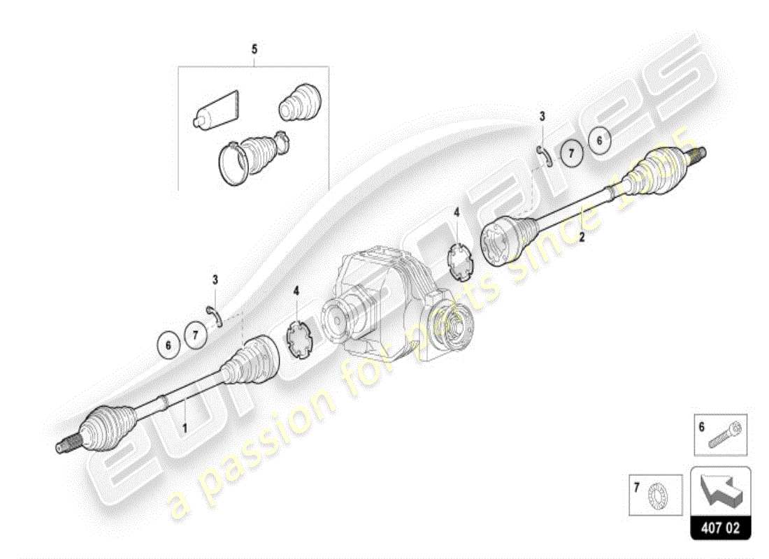 lamborghini diablo vt (1996) eje delantero diagrama de piezas
