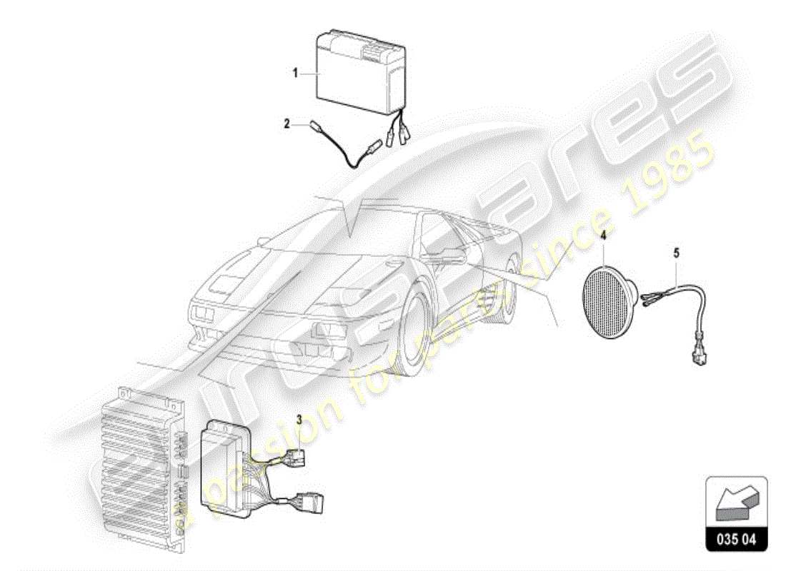 lamborghini diablo vt (1995) unidad de radio diagrama de piezas