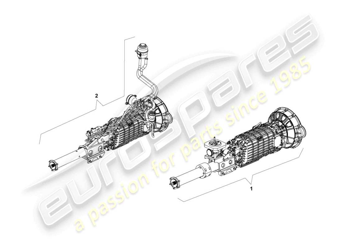 lamborghini lp640 roadster (2007) caja de cambios completa diagrama de pieza