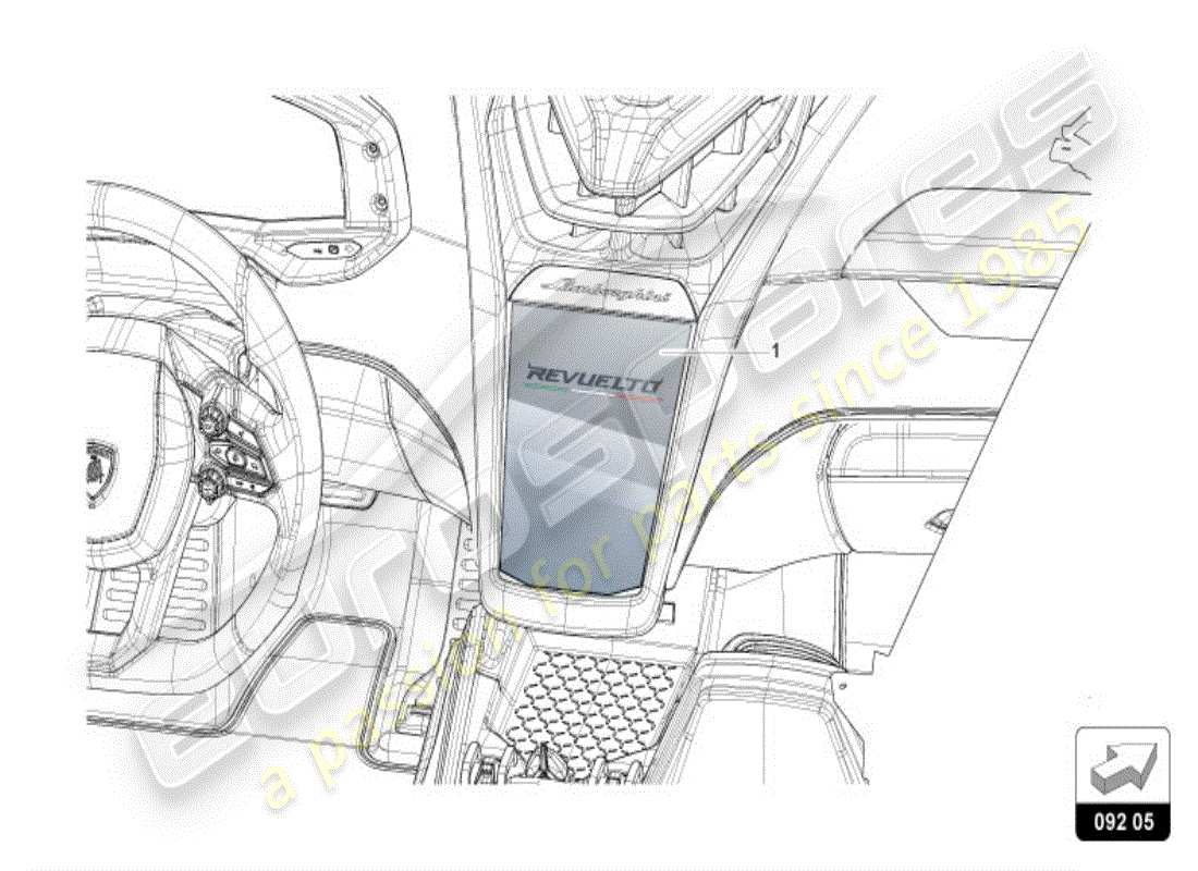 lamborghini revuelto coupe (accessories) protección contra impactos diagrama de piezas