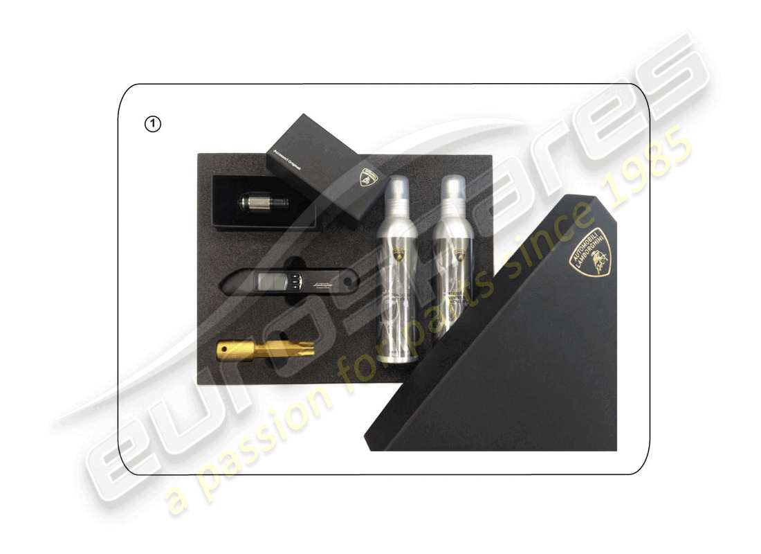 lamborghini gallardo spyder (accessories) paquete de accesorios diagrama de piezas