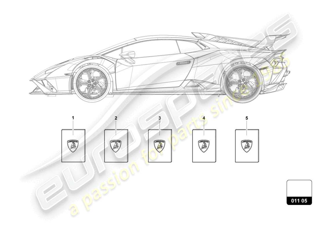 lamborghini sto (2022) diagrama de piezas de la billetera del vehículo
