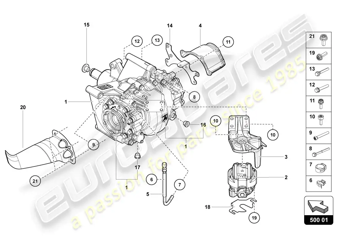 lamborghini lp720-4 coupe 50 (2014) diagrama de pieza diferencial
