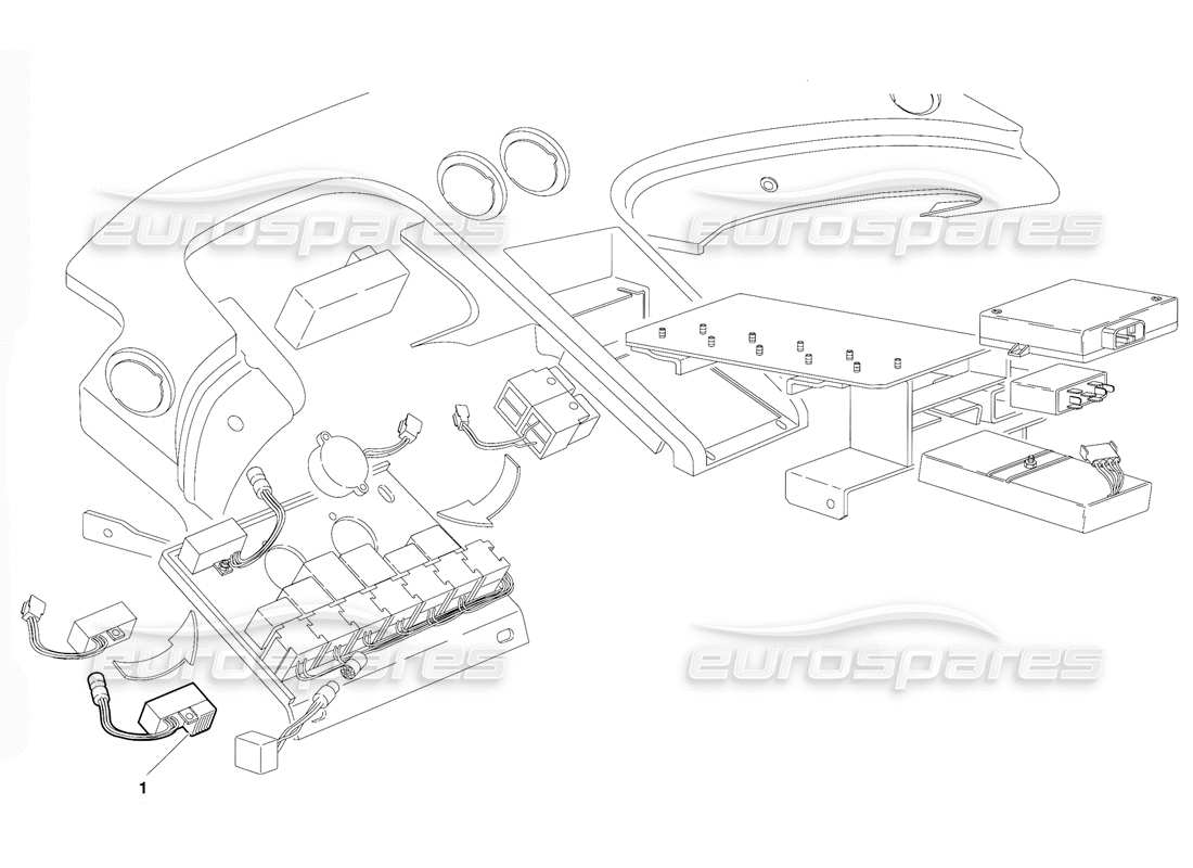 lamborghini diablo (1991) diagrama de piezas del sistema eléctrico (válido para la versión de arabia saudita: 1991 de octubre)