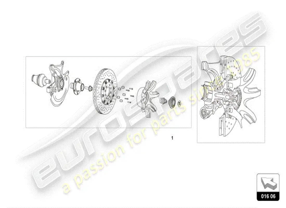 lamborghini huracan lp610-4 coupe (accessories) diagrama de piezas de la tuerca de rueda