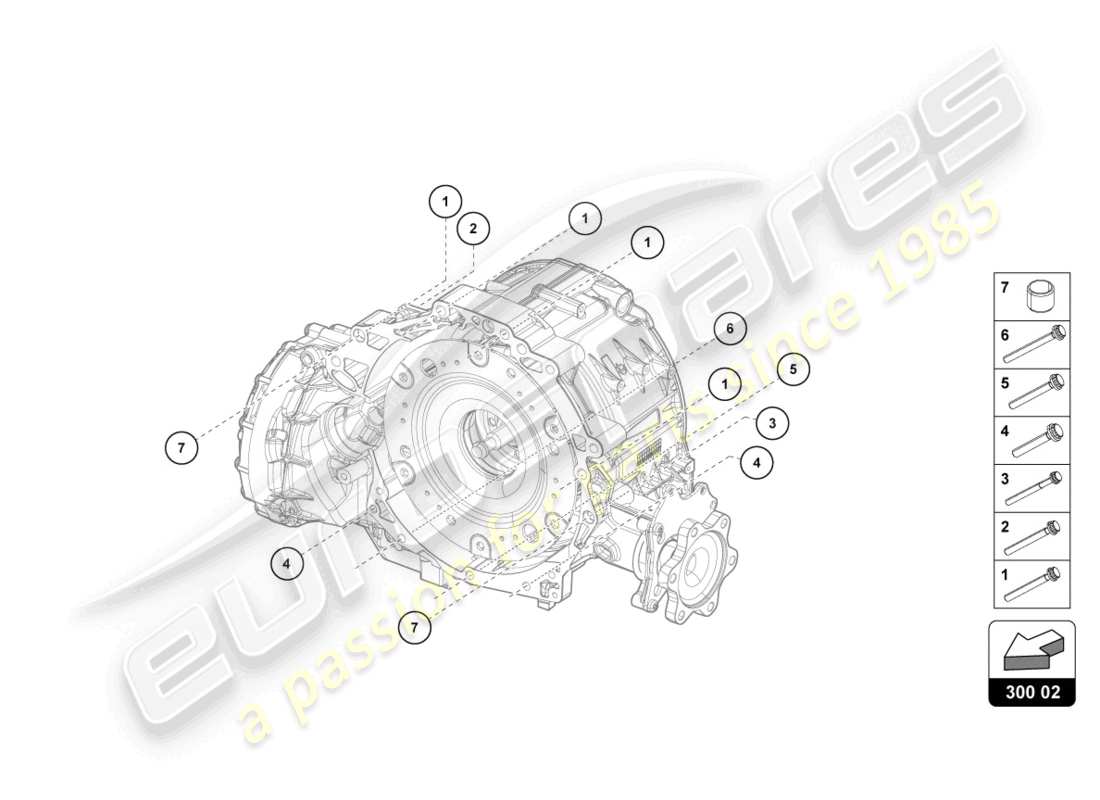lamborghini urus s (2024) piezas de conjunto para motor y caja de cambios 4.0 ltr. diagrama de piezas