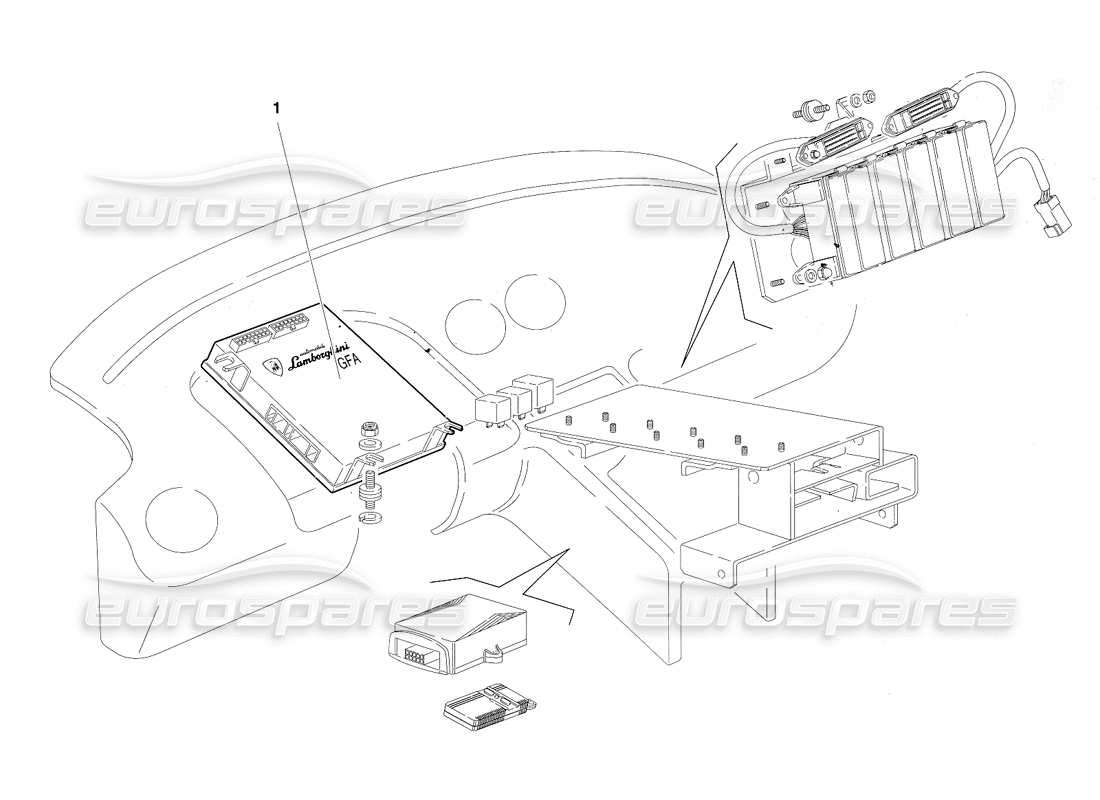 lamborghini diablo sv (1997) diagrama de piezas del sistema eléctrico (válido para arabia saudita - marzo 1997)