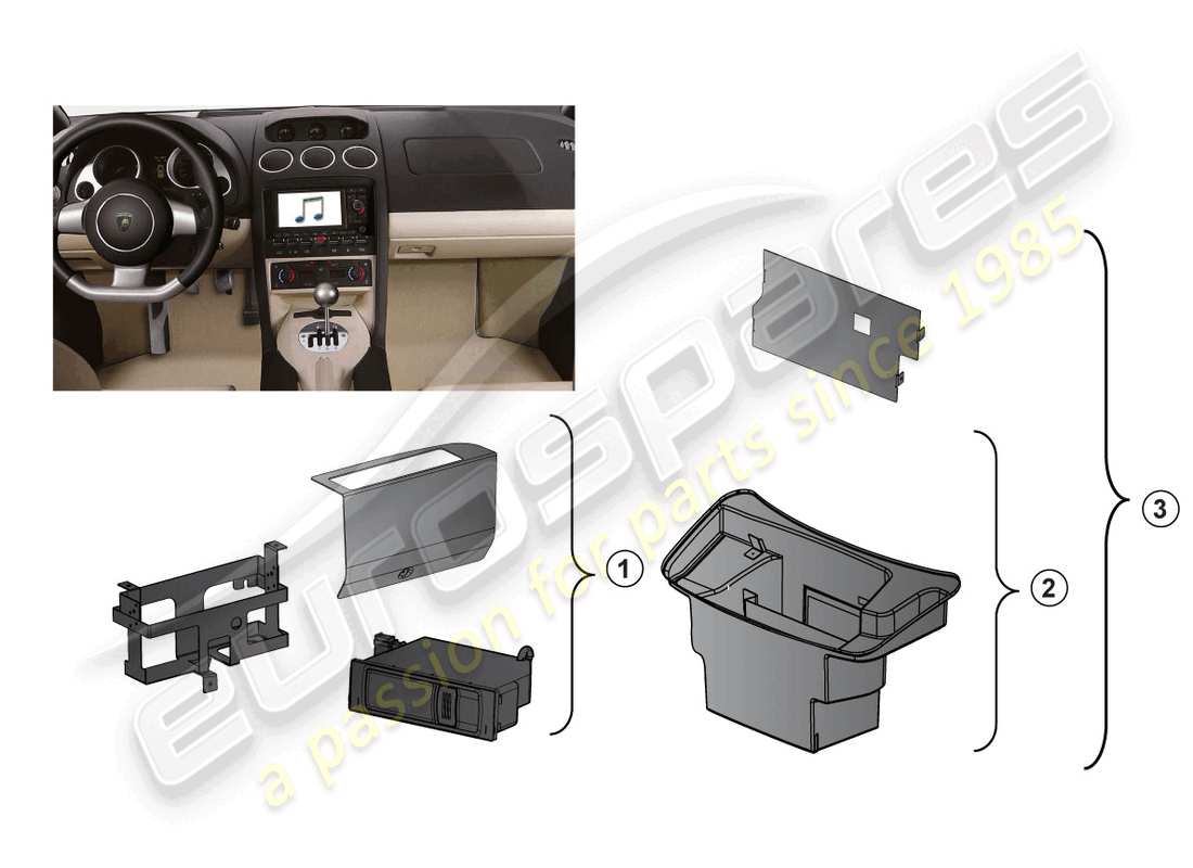 lamborghini gallardo coupe (accessories) kit de actualización diagrama de piezas