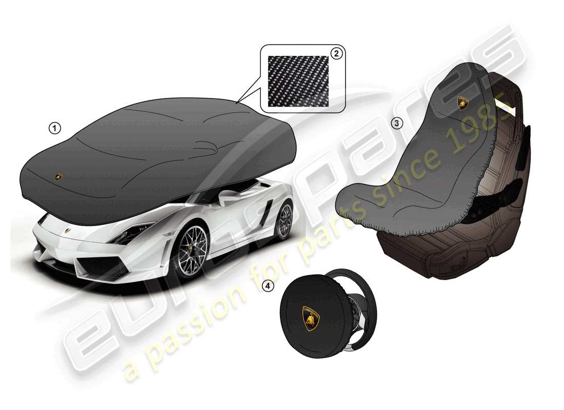 lamborghini lp570-4 spyder performante (accessories) portada diagrama de piezas