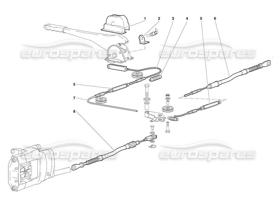 lamborghini diablo (1991) freno de mano (válido para la versión de australia: 1991 de octubre) diagrama de piezas