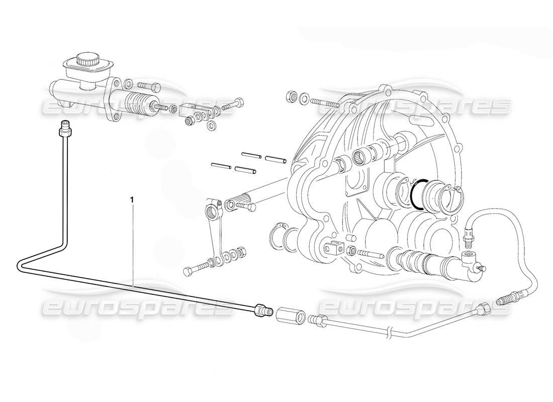 lamborghini diablo (1991) palancas de control del embrague (válido para la versión gb - octubre 1991) diagrama de piezas