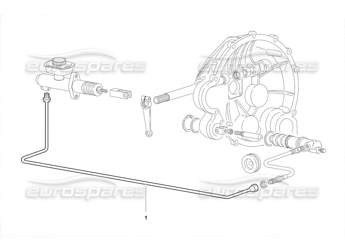 lamborghini diablo se30 (1995) palanca de control del embrague (válida para la versión rh d. - enero 1995) diagrama de piezas