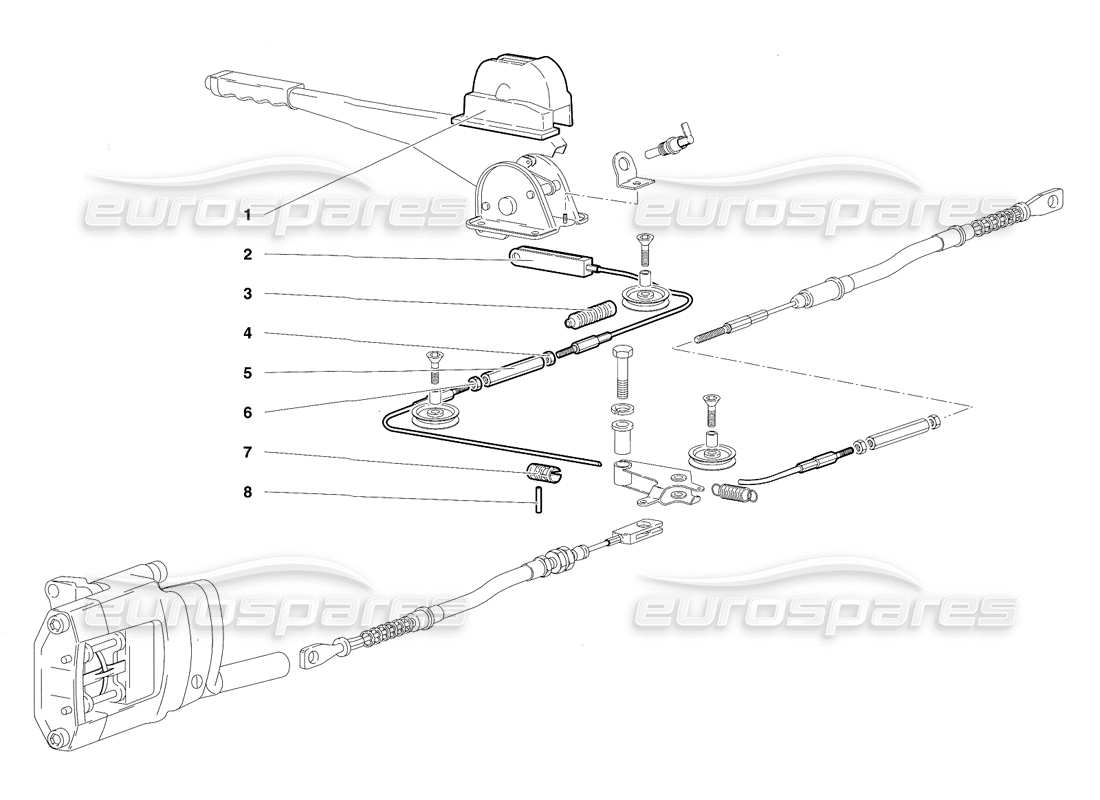 lamborghini diablo se30 (1995) freno de mano (válido para la versión rh d. - enero 1995) diagrama de piezas